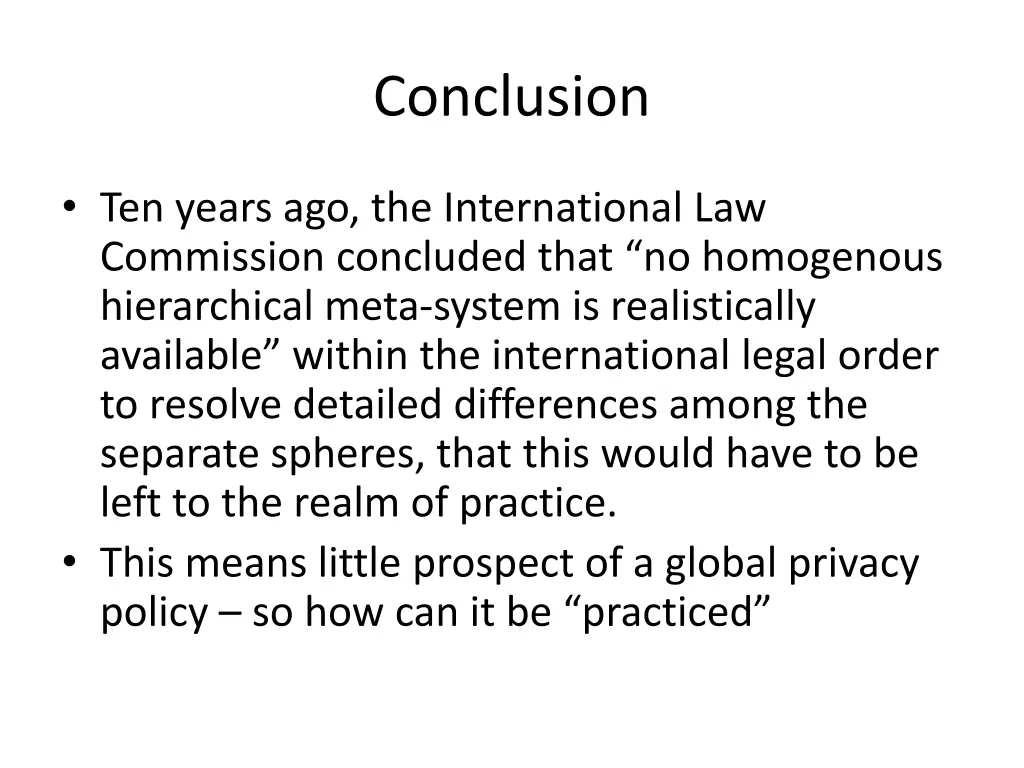 conclusion
