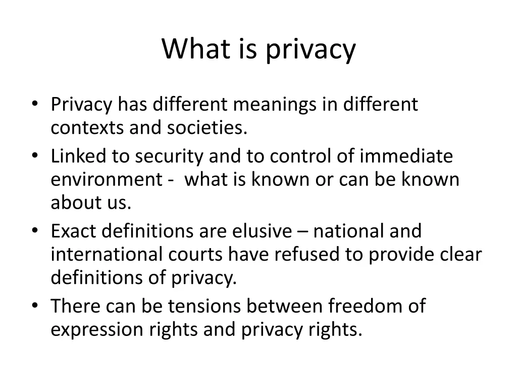 what is privacy