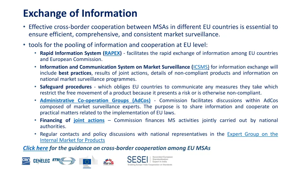 exchange of information effective cross border