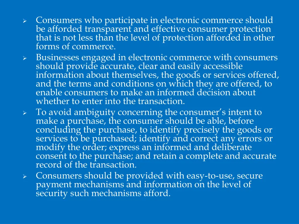 consumers who participate in electronic commerce
