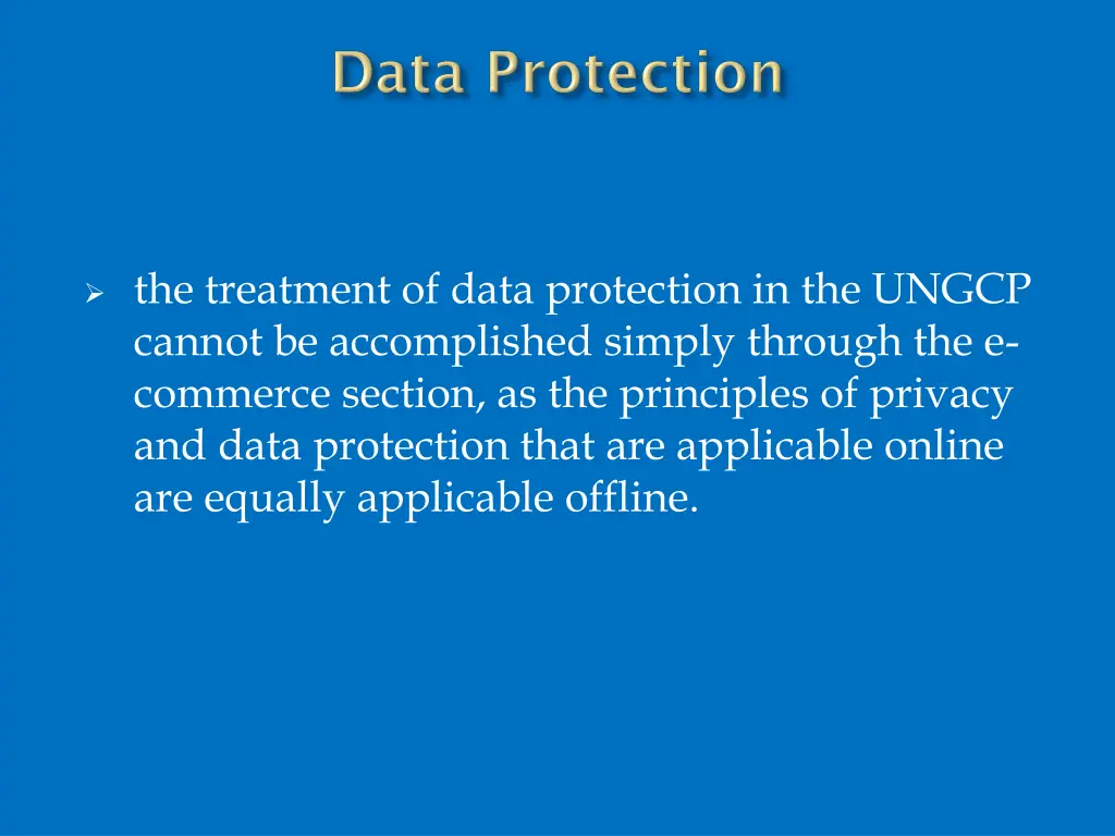 the treatment of data protection in the ungcp