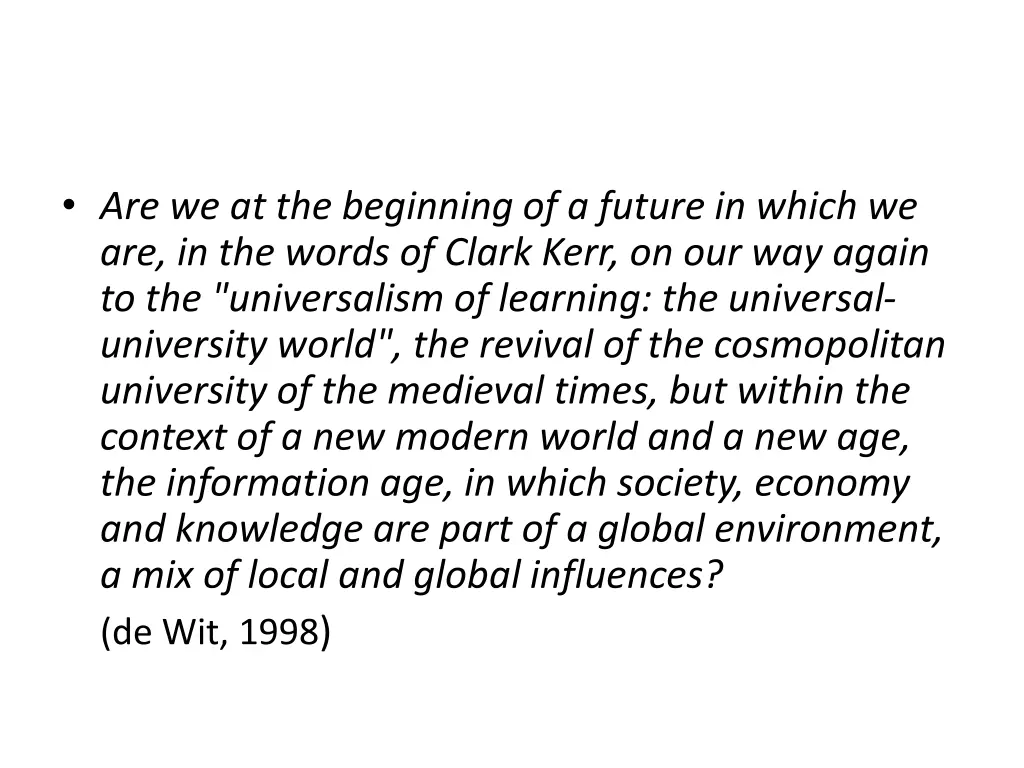 are we at the beginning of a future in which