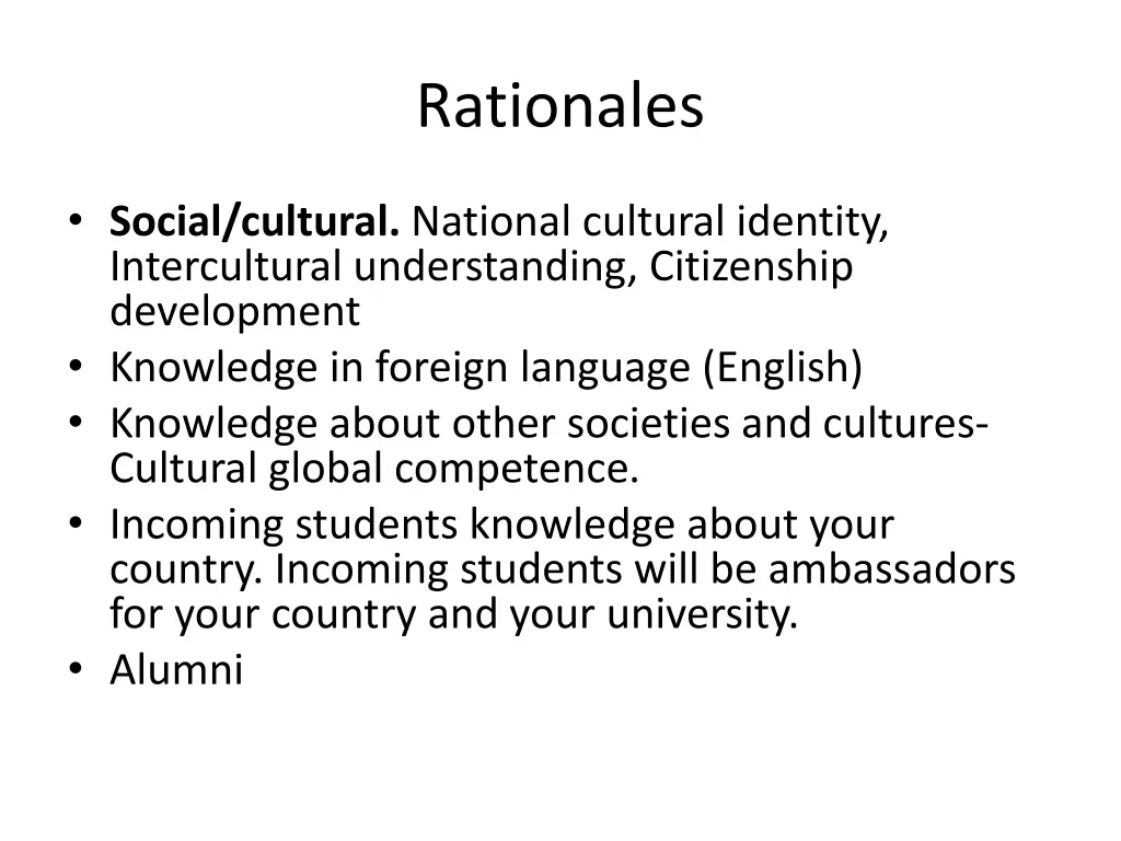rationales