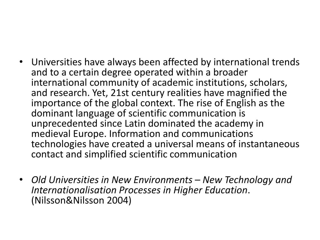 universities have always been affected