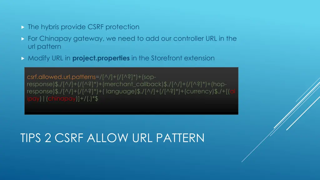 the hybris provide csrf protection