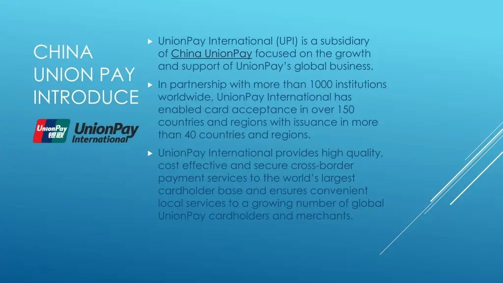 unionpay international upi is a subsidiary