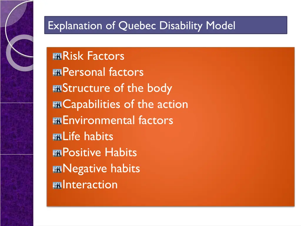 explanation of quebec disability model