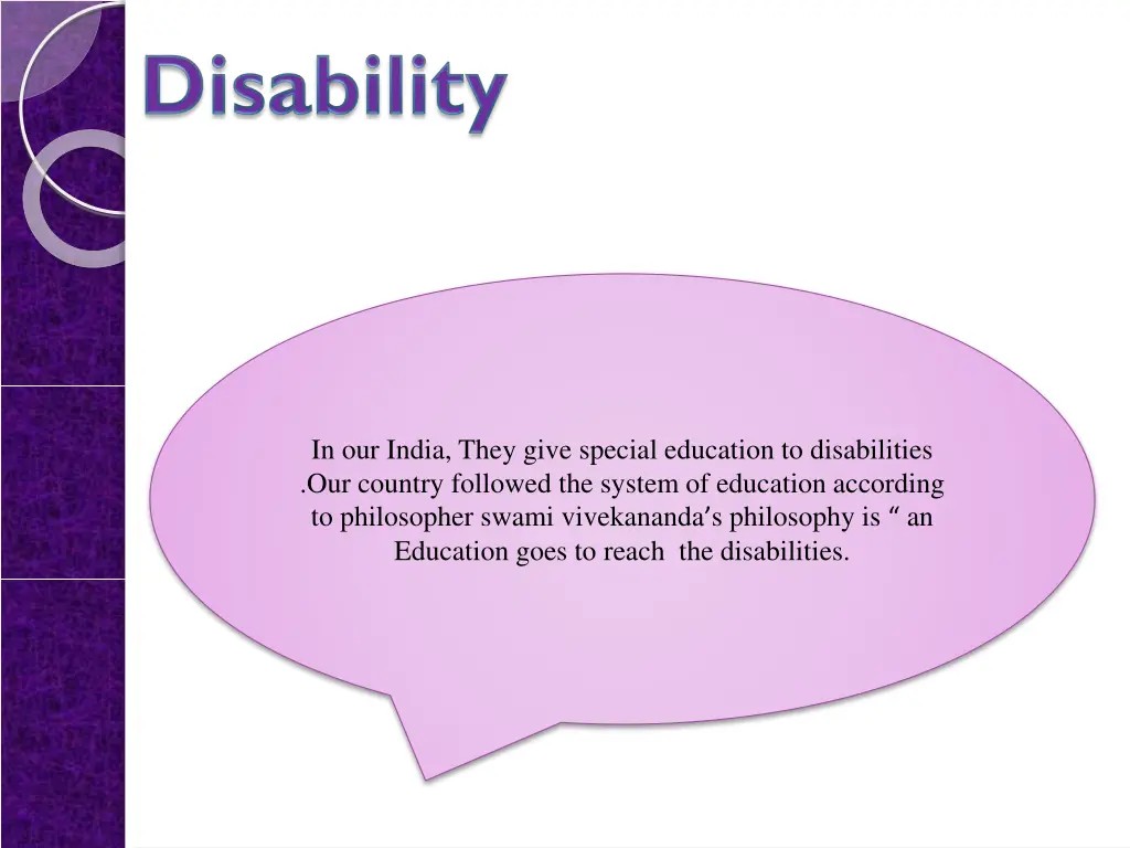 in our india they give special education