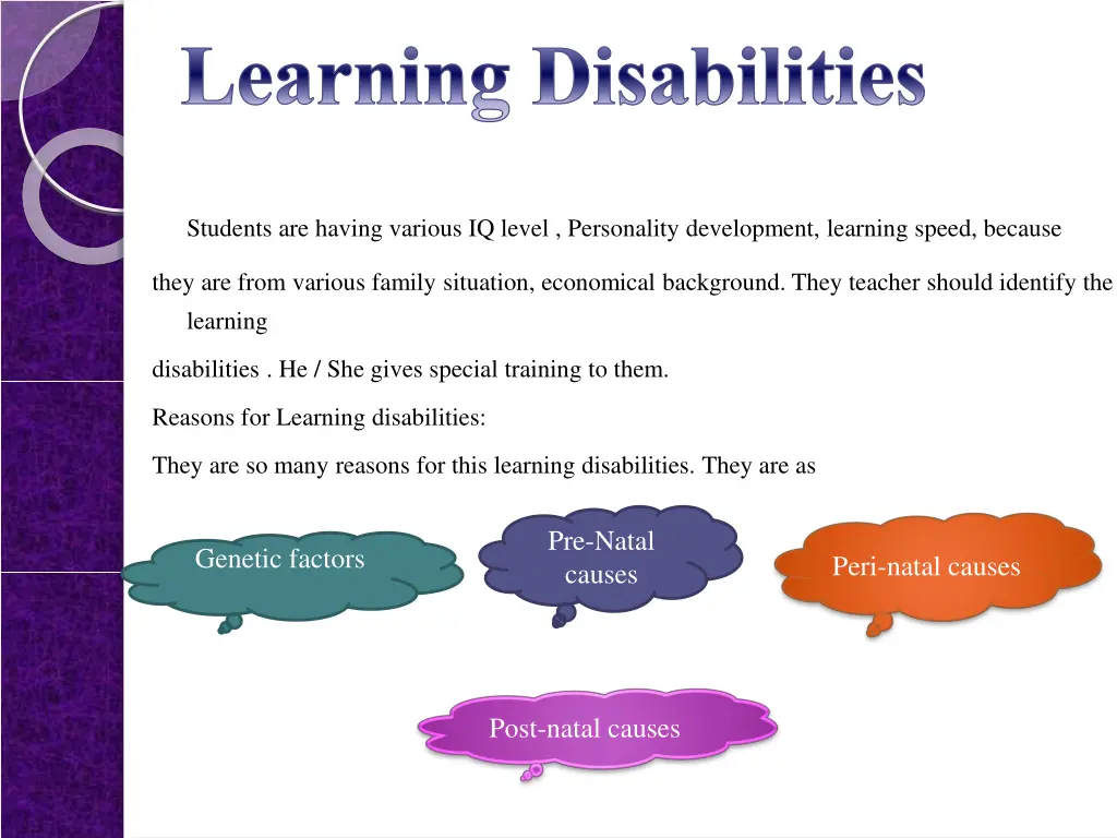learning disabilities