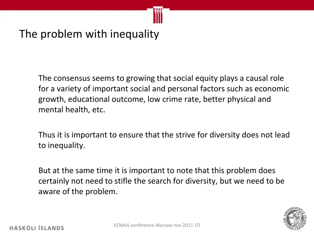 the problem with inequality