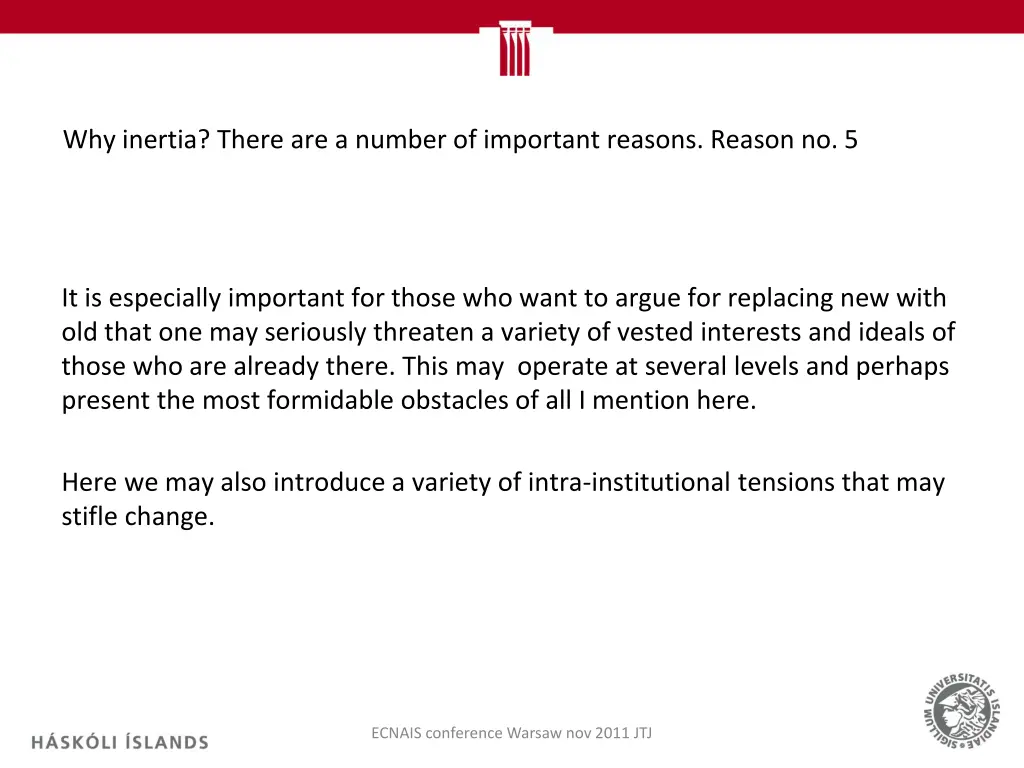 why inertia there are a number of important 5