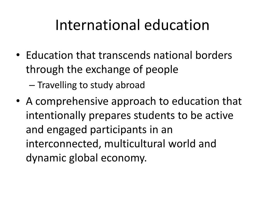 international education
