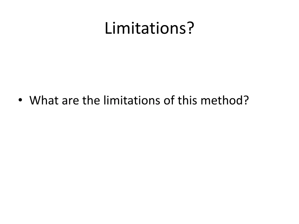 limitations 1