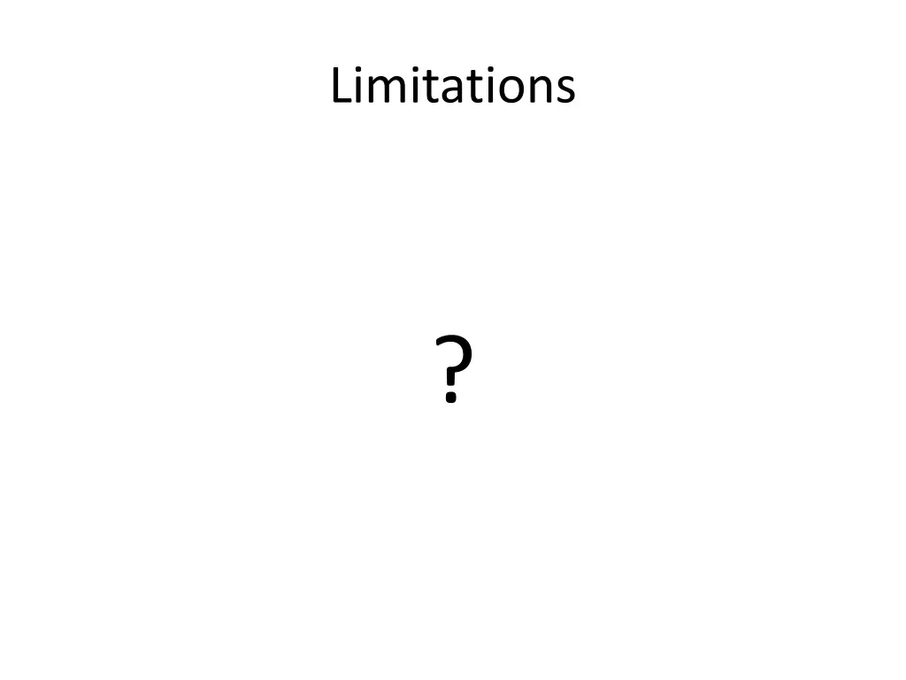limitations