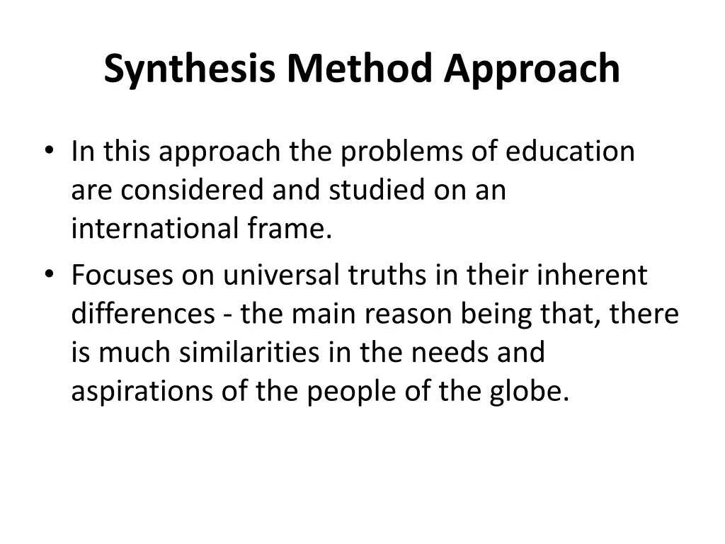 synthesis method approach
