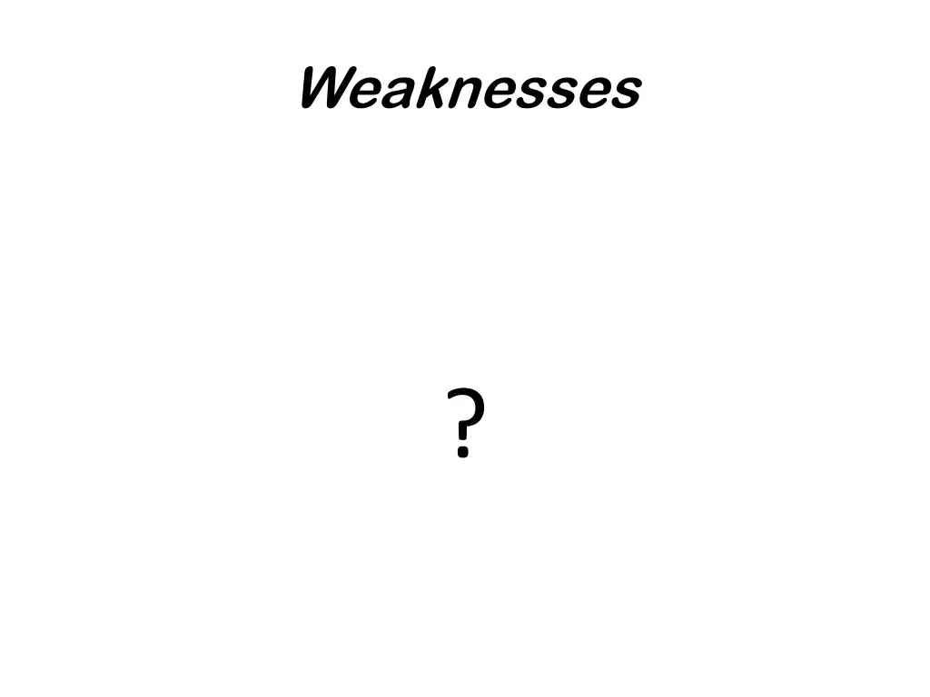 weaknesses