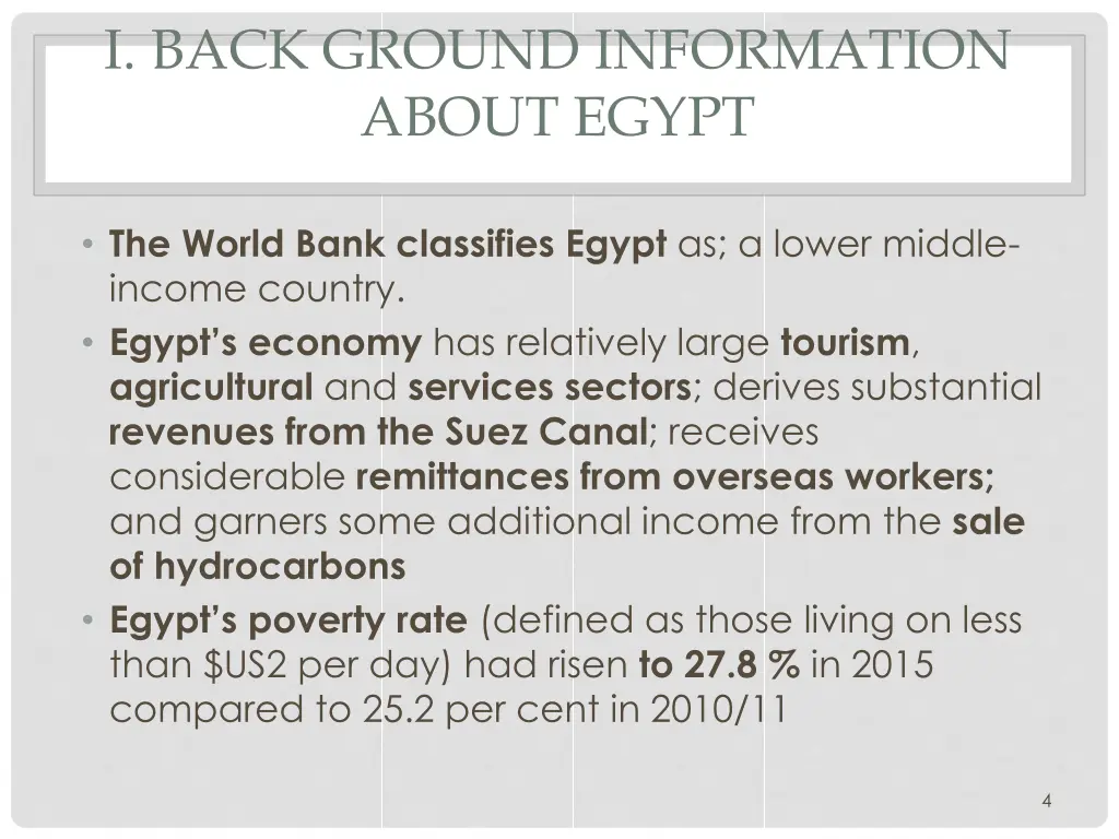 i back ground information about egypt 1
