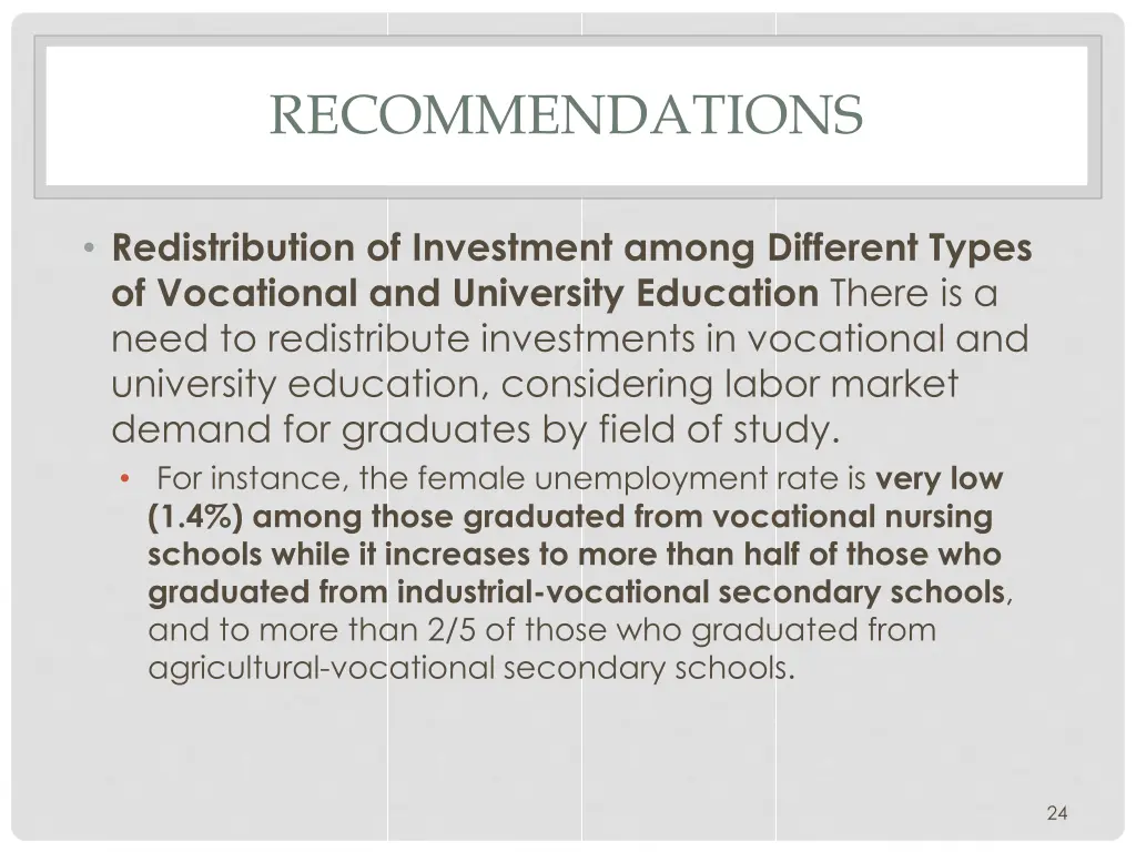 recommendations