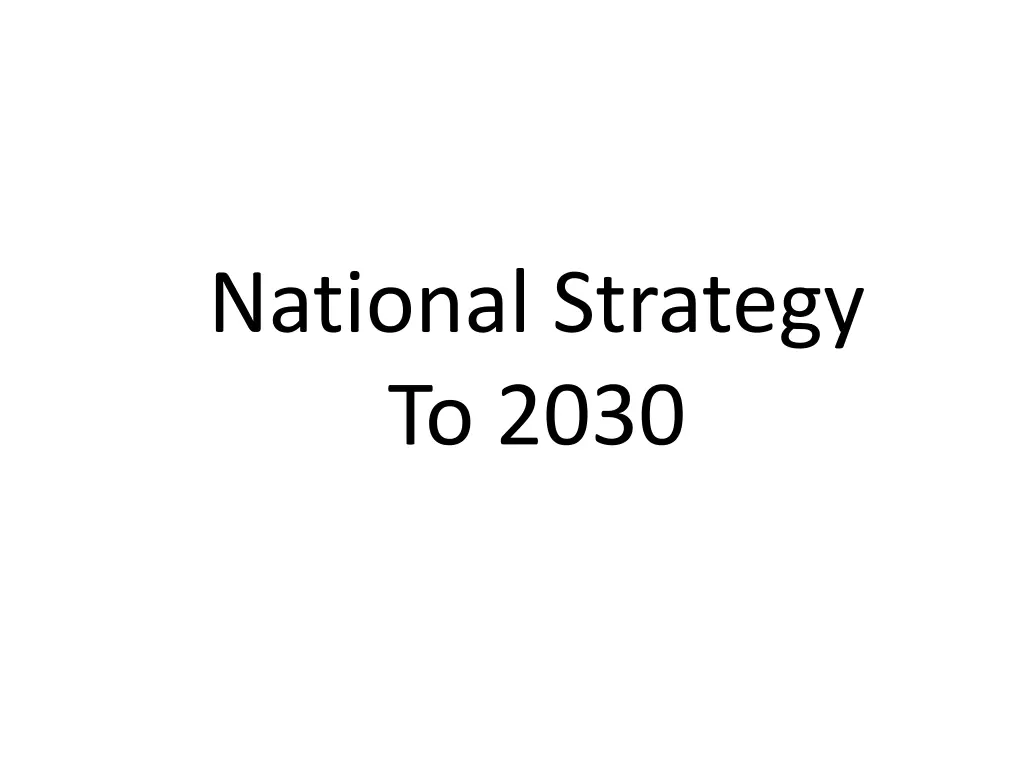 national strategy to 2030