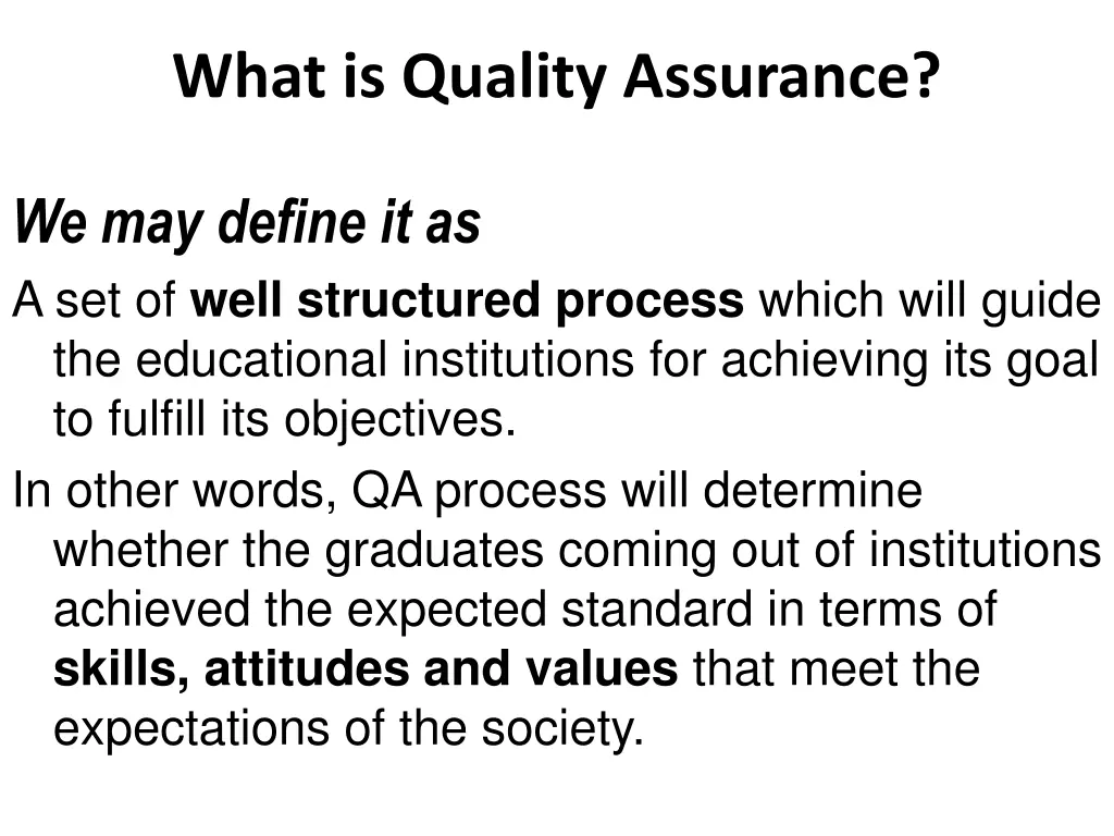 what is quality assurance