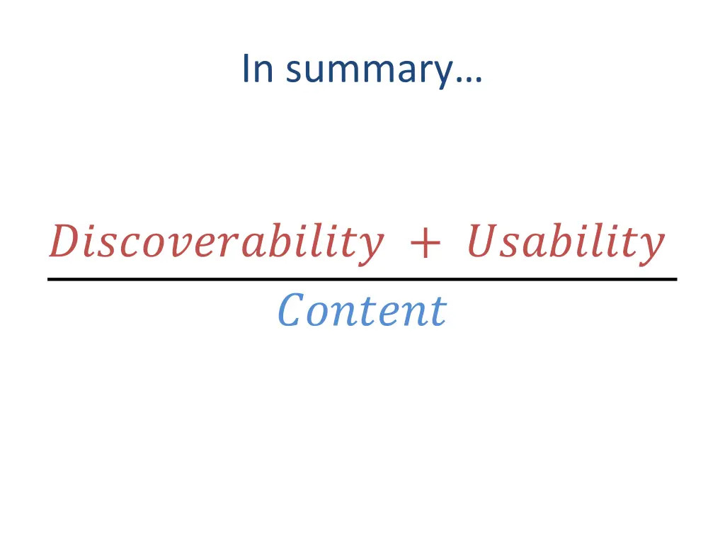 in summary