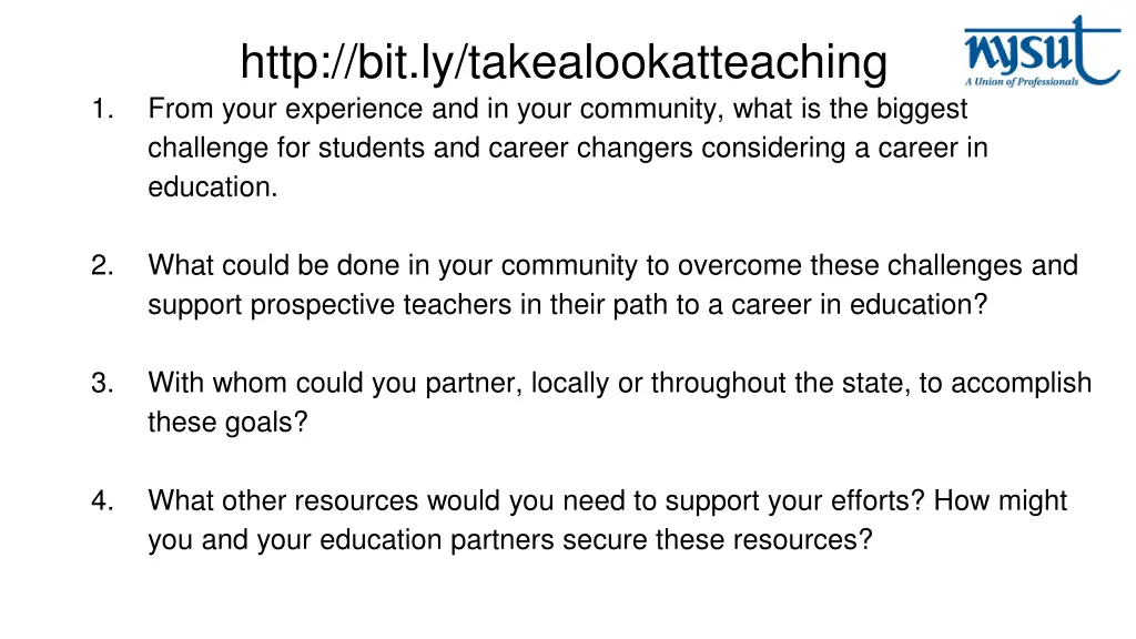 http bit ly takealookatteaching from your