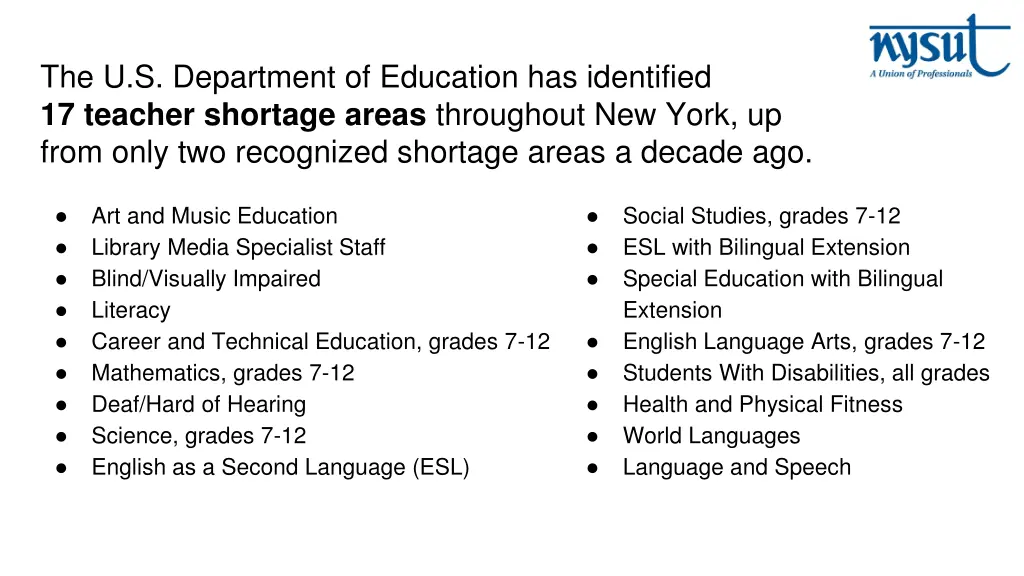 the u s department of education has identified