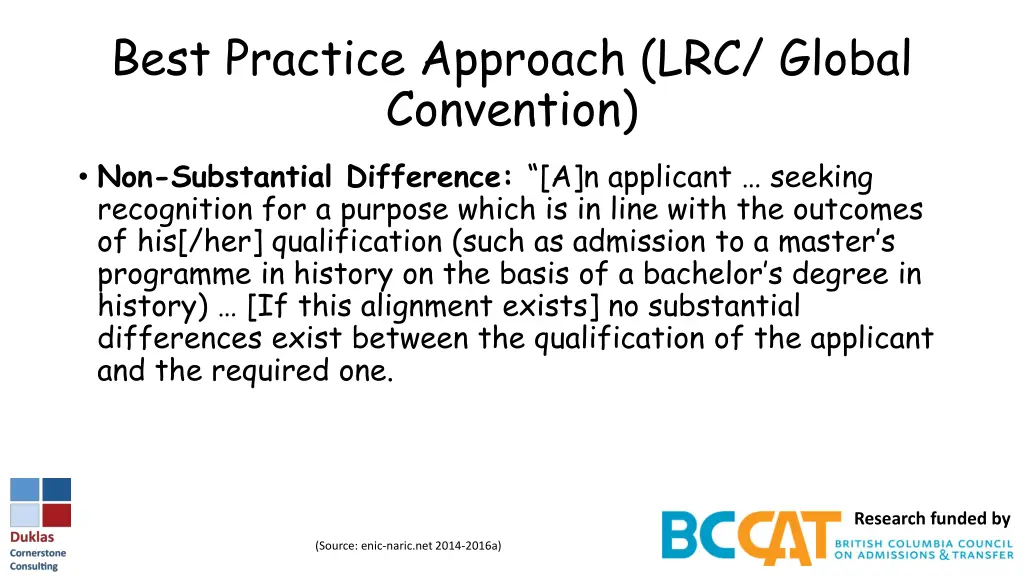 best practice approach lrc global convention