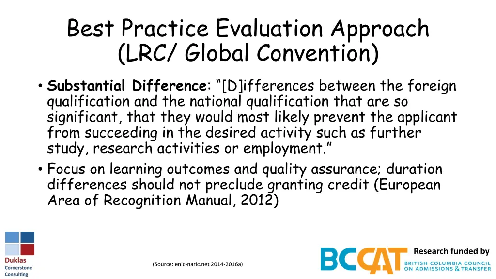best practice evaluation approach lrc global
