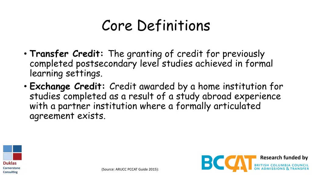 core definitions
