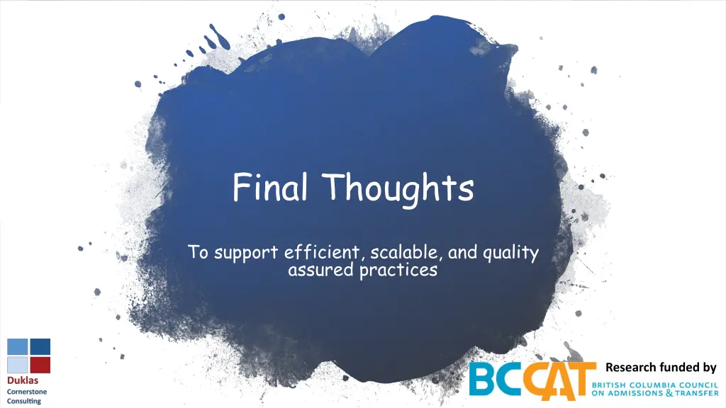 final thoughts
