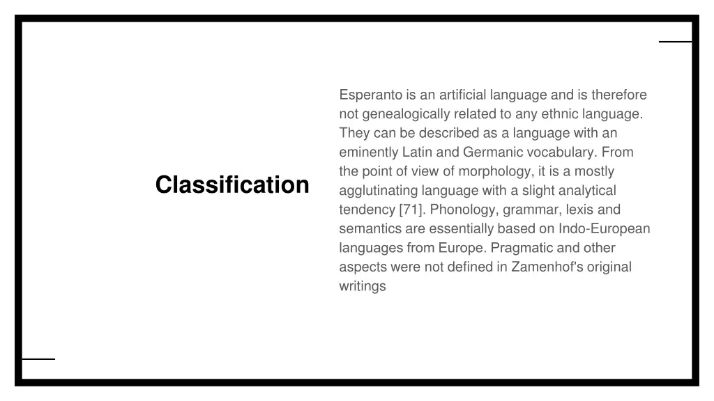 esperanto is an artificial language