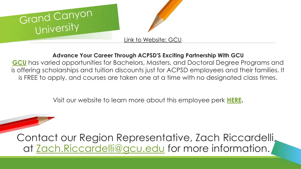 link to website gcu