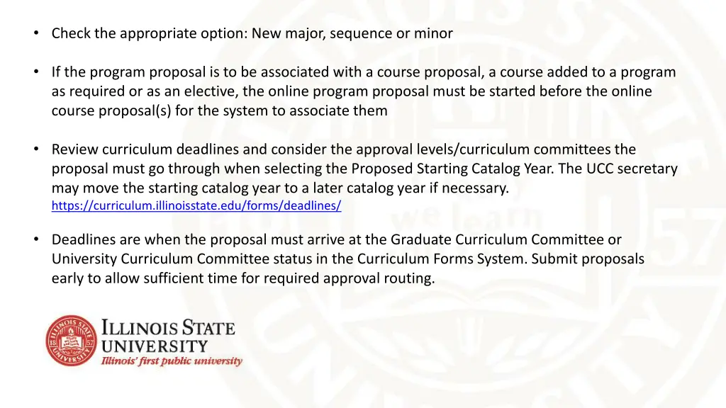 check the appropriate option new major sequence 1
