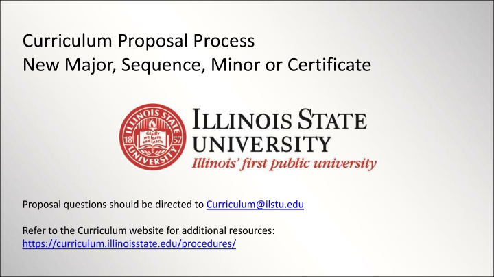 curriculum proposal process new major sequence