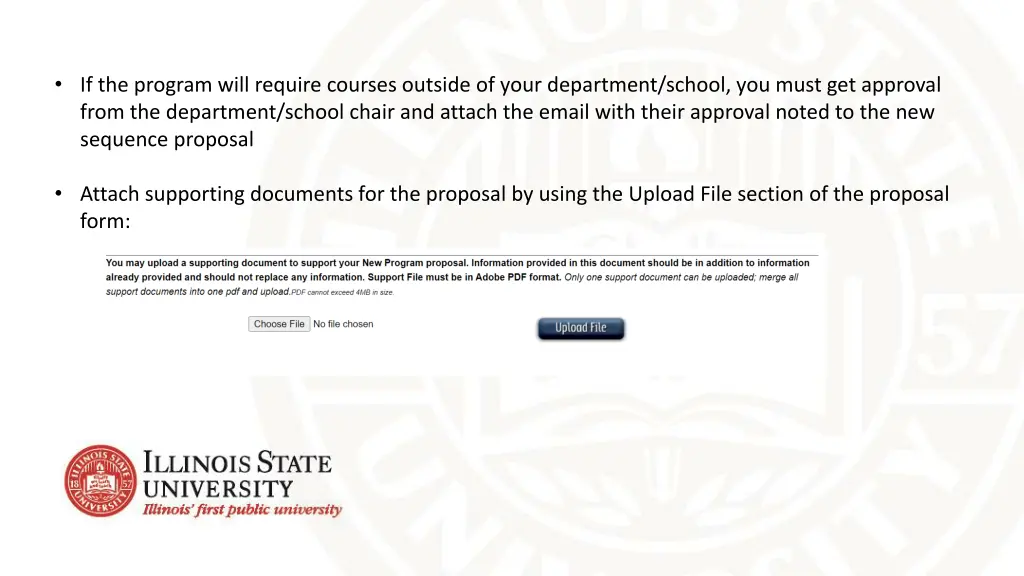 if the program will require courses outside