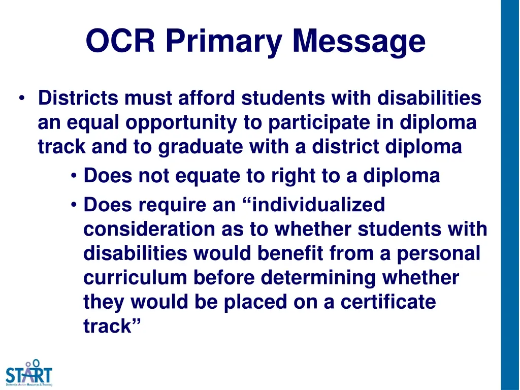 ocr primary message