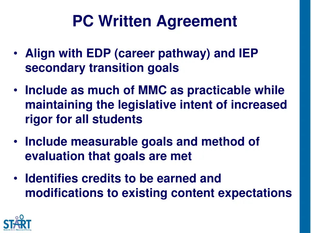 pc written agreement