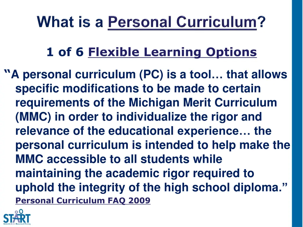 personal curriculum