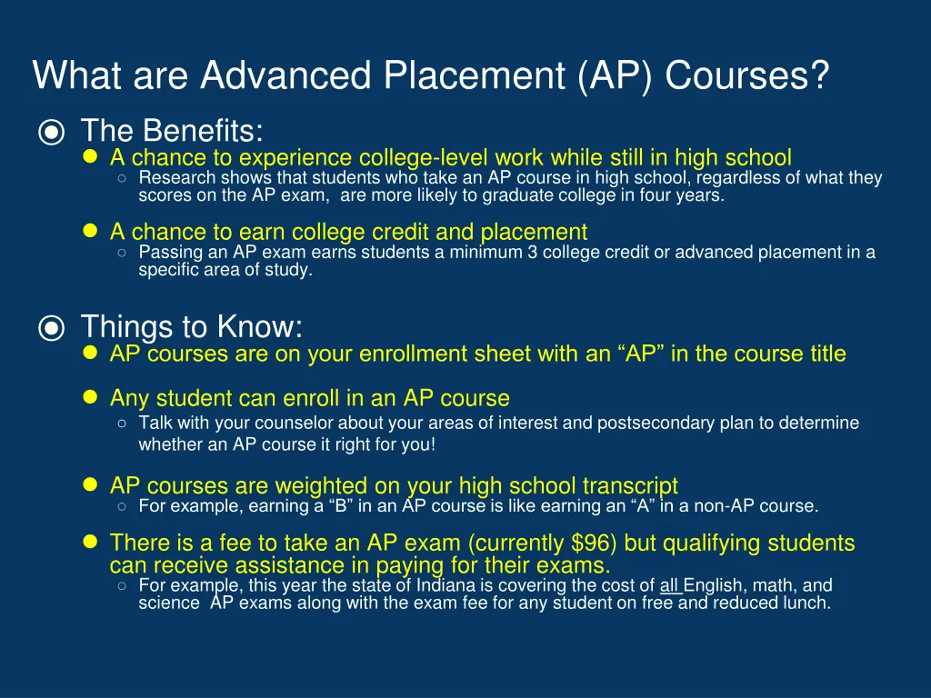 what are advanced placement ap courses