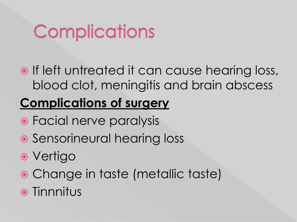 complications