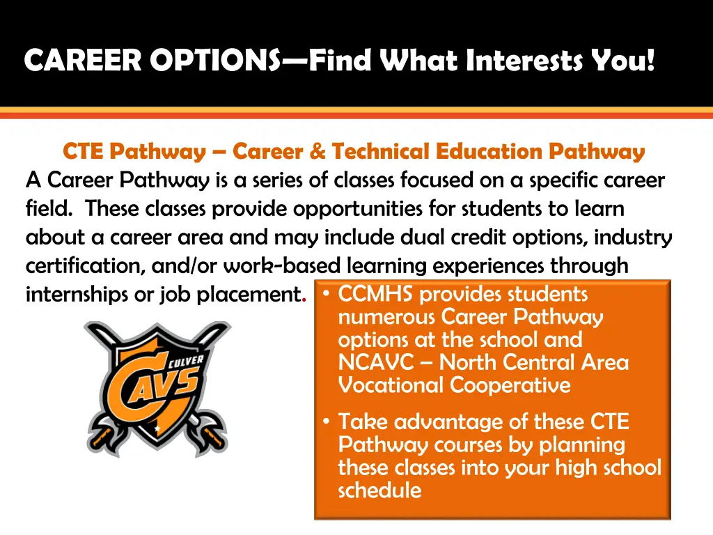 career options find what interests you