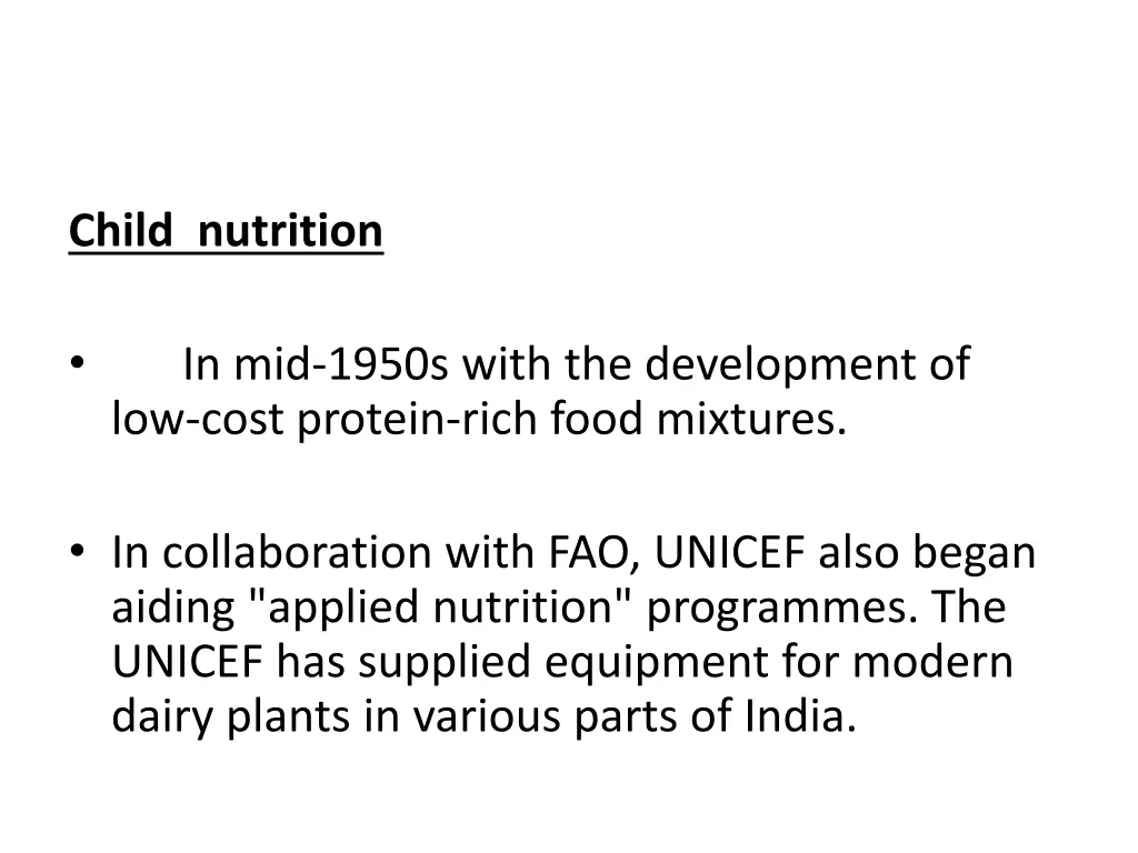 child nutrition