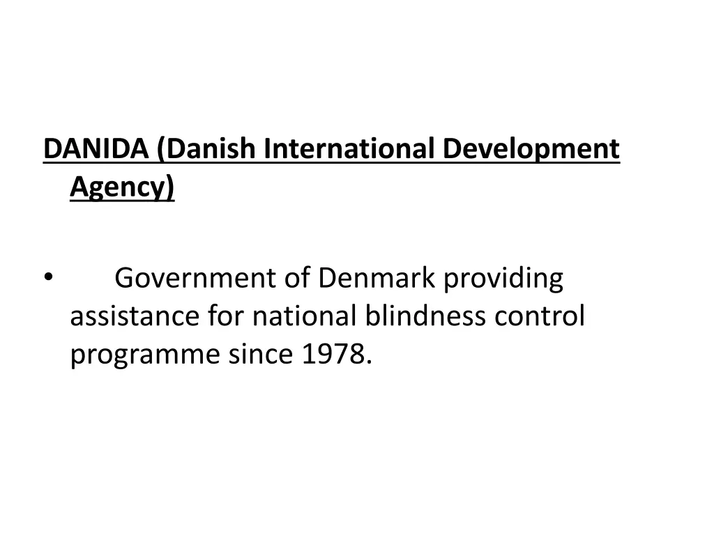 danida danish international development agency