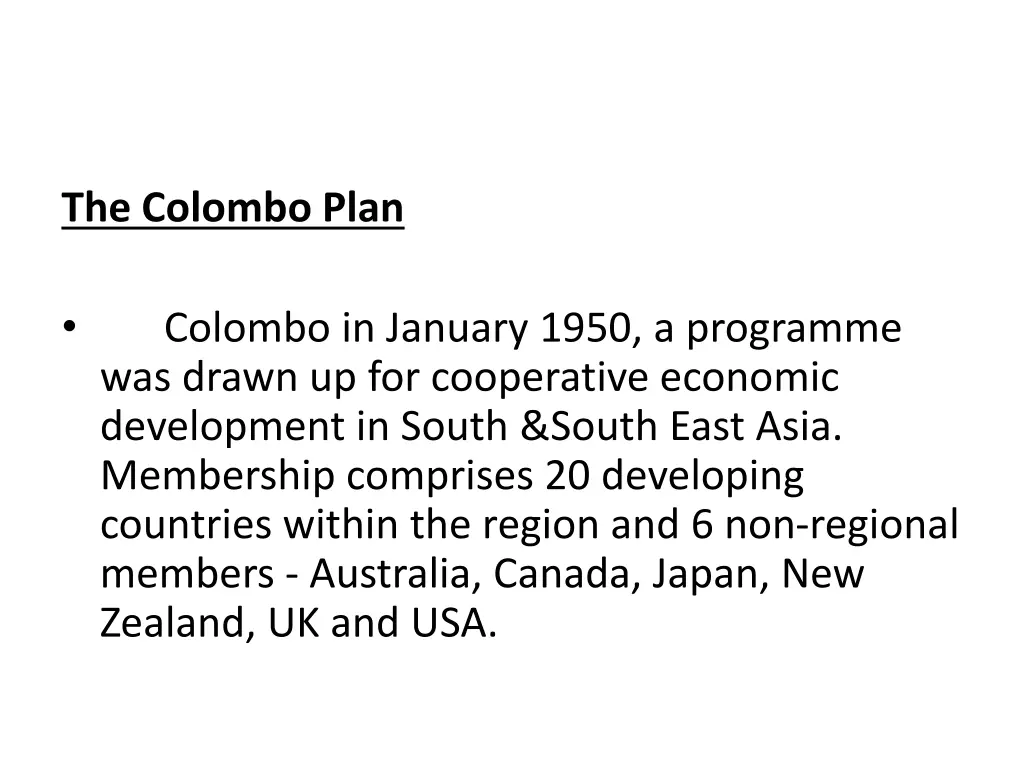 the colombo plan