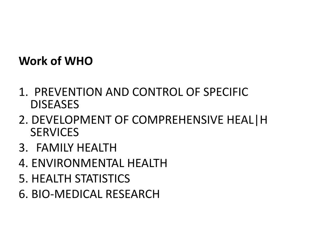 work of who