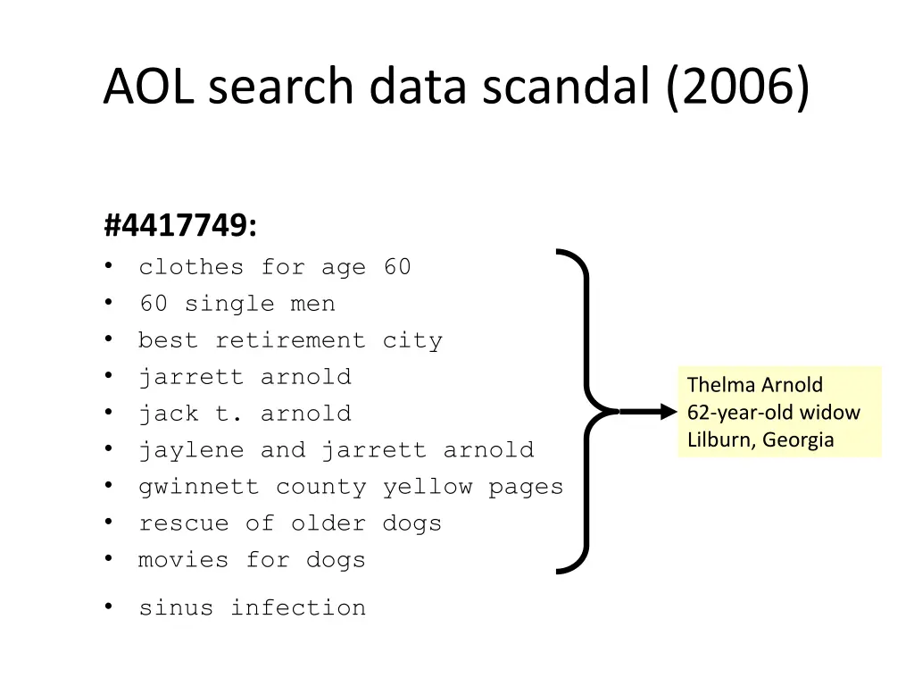 aol search data scandal 2006
