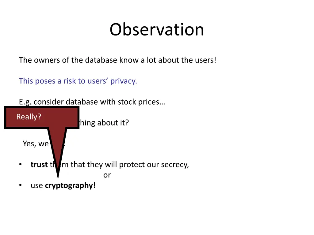 observation