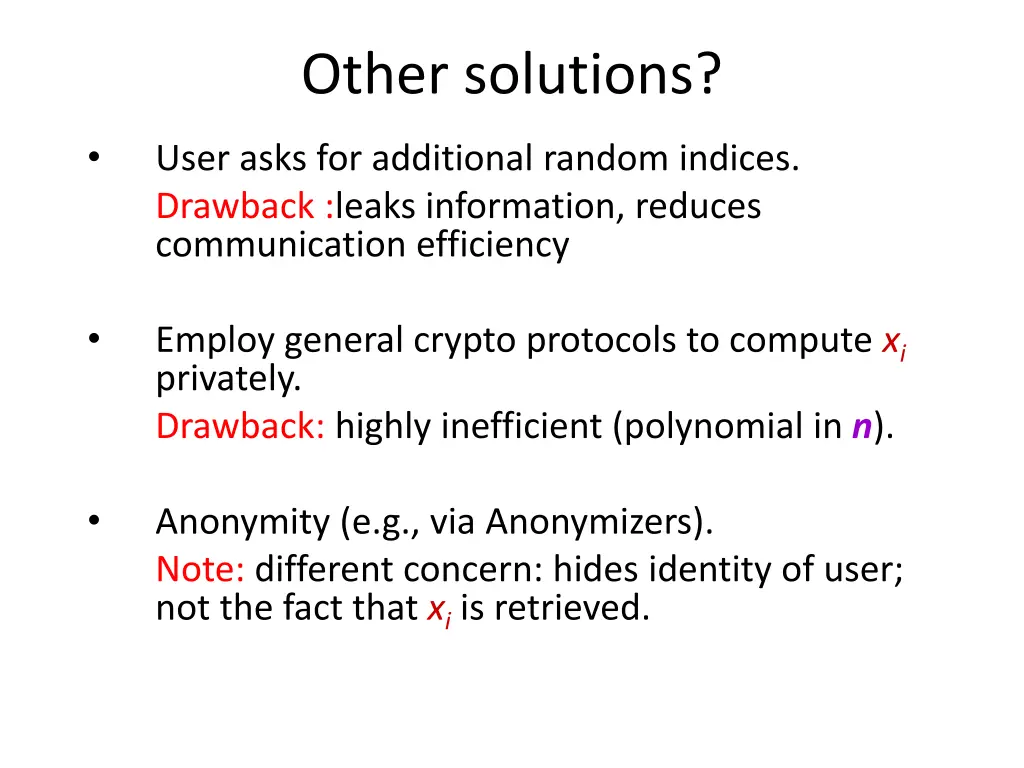 other solutions