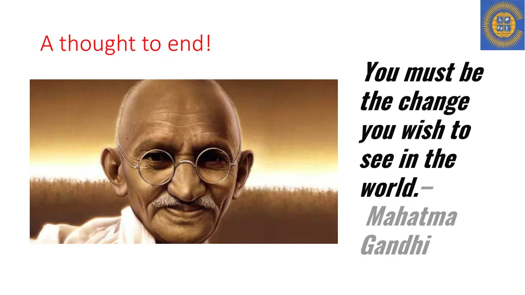 a thought to end